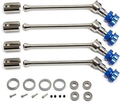 RC Car Drive Shaft for 1/10 Traxxas MAXX WideMaxx RC Car Vehicle Front Rear Drive Shaft Universal Drive Shaft CVD (Silver+Blue)