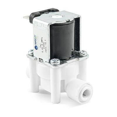 WECO 24V AC Normally Closed Solenoid Valve for Water Filters with Quick Connect/Disconnect Fittings (1/4" Fittings)
