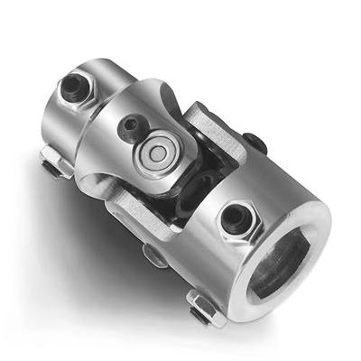 Steering U Joint 1" DD X 3/4" DD Single Steering Shaft U Joint Coupler Chrome Universal Coupling