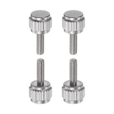 HARFINGTON 4pcs Vernier Calipers Locking Screws M2.5x8mm Round Flat Head Knurled Thumb Knob Bolts