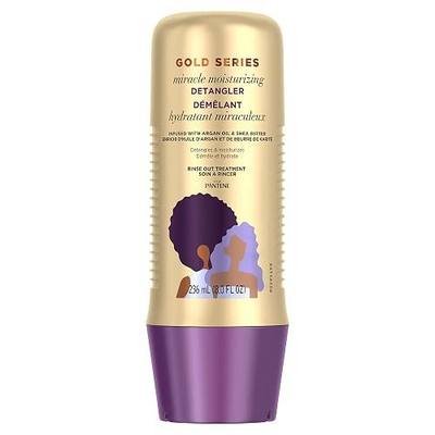 Pantene Gold Series Detangler Treatment for Curly and Coily Hair with Argan Oil and Shea Butter, 8 Fl Oz