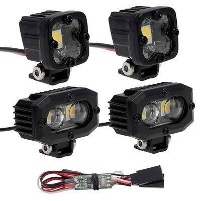 DKKY RC Car Lights LED Spotlights 1/10 Scale RC Crawler Accessories for Axial SCX10 90046 Traxxas TRX4 TRX6 Wraith RR10 MST Redcat Gen8