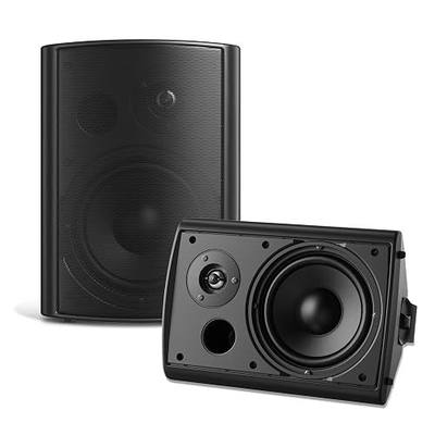 STUDIOFINIX 6.5 Inch Outdoor Speakers Waterproof Wired 400W Wall Mount Speakers Passive, Suitable use for Indoor, Patio,Covered Deck,Porch,Pool Side (Black)