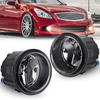 Nilight Fog Lights Assembly Compatible with 2006 2007 2008 2009 2010 2011 2012 2013 2014 Infiniti FX35 FX45 FX50 EX35 G37 G25 M35h M37 M56 QX56 Rogue Cube Nissan Murano Juke Versa