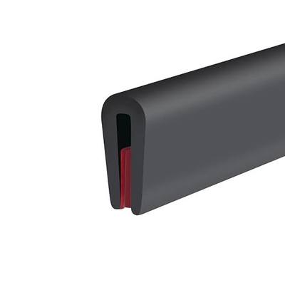 Rubber Edge Trim, Self-Adhesive Rubber Edge Trim, Edge Protector for Sheet Metal, EPDM Material, Fit 1/16"(1.0mm), Length 10Ft, Black Color, U Channel Edge Trim