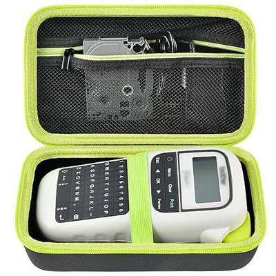 GWCASE Label Maker Case for Brother P-Touch PTH110BP/PTH110/PTH111/PTE110 | Organized Storage with Mesh Pocket for Label Tapes, AC Adapter and Cables; Home, Office and On-the-Go Use; Black, Case Only