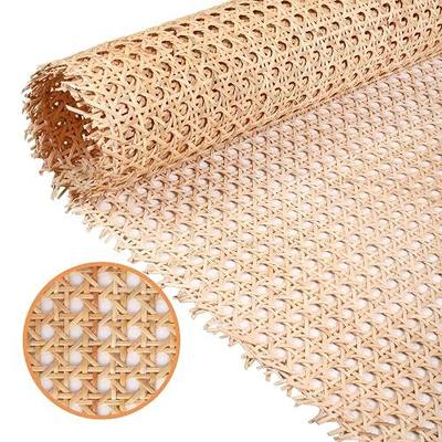 24" Width Natural Cane Webbing 5Ft, Rattan Webbing Roll for Caning Projects | Woven Open Mesh Cane for Furniture Restoration, Chair, Cabinet, Ceiling, Bed and Basket Making