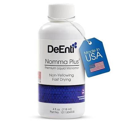 DeEnti Nomma Plus Professional Liquid Monomer, EMA Nail Liquid for Acrylic Powder, Non-Yellowing Monomer, 4oz Bottle, Professional Salon Quality Manicure and Pedicure Supplies