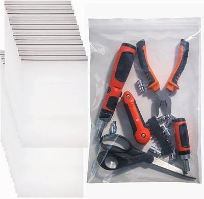 Heavy Duty Zip Bags 10x12" 6mil Thick 25 Pack - Puncture Resistant Resealable Poly Bags - Great To Store Tools With Sharp Edges, Small Business Packaging Supplies & Home Organisation