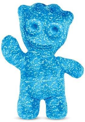 iscream Sour Patch Kids Candy Mini Embossed Character Shaped Pillow, Blue | Officially Licensed, Small 8.5" x 6.3" Size, Colorful and Bright, Fun and Super Cute, Soft Plushie Fleece