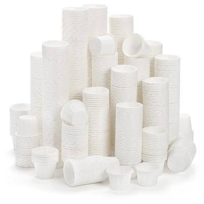 Dicunoy 1000 PCS 0.5oz Paper Souffle Portion Cups, Mini Disposable White Sample Cups with Water Proof Lining, Treated for Ketchup for Measuring, Jello Shots, Tastings, Dessert, Souffle, Juice