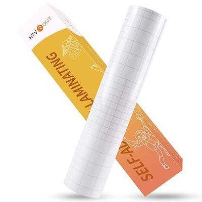 HTVRONT Clear Self-Adhesive Laminating Vinyl Roll 12x30 FT | Back to School Supplies, Non Thermal Laminating Film, No Machine Needed, Clear Vinyl Laminate for Stickers