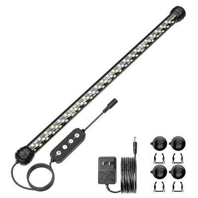 SEAOURA Submersible Led Aquarium Light for Fish Tank Plant Growth, 15 Inch | IP68 Waterproof Fish Tank Light with Timer, Auto On/Off, 3 Light Modes-Full Spectrum, Daylight, Moonlight, 10 Brightness, 9W