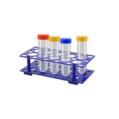 2 Pack Plastic Test Tube Racks 56 Wells for 10mL 15mL 50mL Centrifuge Tube | Detachable Plastic Stand for 10ml 15ml 50ml Tubes, Suitable for Lab Benches, Classrooms, Research Sorting, Deep Blue
