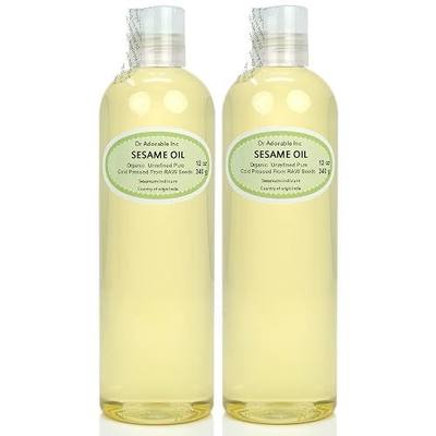 Dr Adorable - 24 oz - Sesame Seed Oil From RAW Seeds - Organic 2 of 12 oz | Cold Pressed Unrefined Pure Natural