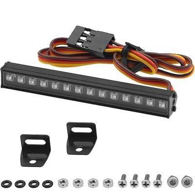 ShareGoo RC LED Light Bar Multi-Mode Roof Lamp Compatible with Axial SCX24 Bronco C10 JLU Gladiator Deadbolt 1/24 RC Crawler (14Leds)