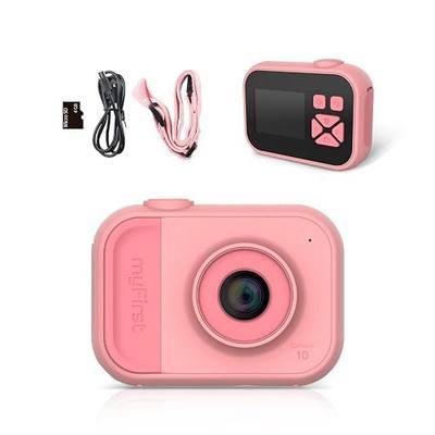 myFirst Camera 10 - Kids Digital Mini Camera for Boys and Girls with Durable Design, 5MP Photos and 1080p Video, Webcam, Tripod Adapter, Neck Lanyard, MicroSD Card, for Kids 3-12 (Pink) | 5MP photos, tripod adapter, neck lanyard, memory card, birthday gift for toddlers boys and girls ages 3-12 birth