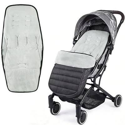2 in 1 Baby Stroller Cushion Bunting Bag Removable Windproof Footmuff Toddler Warm Pushchair Seat Mat Cushion Outdoor Thicken Cushion Kids Warm Leg Protector Bag Stroller Liner