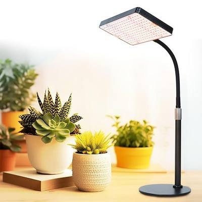 FECiDA Desk Grow Lights for Indoor Plants, Bonsai, Seed Starting, Table Top Grow Light UV-IR Full Spectrum, 25 Watt Power Draw, Bright Enough LED Growing Lamp, 16"-24" Height Adjustable