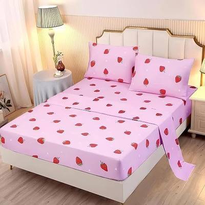 SDY 4 Pieces Twin Kids Sheets,Super Cute Kawaii Girl Sheet Set with 1* Top Flat Sheet + 1* Bottom Fitted Sheet + 2Pillowcase,Deep Pocket