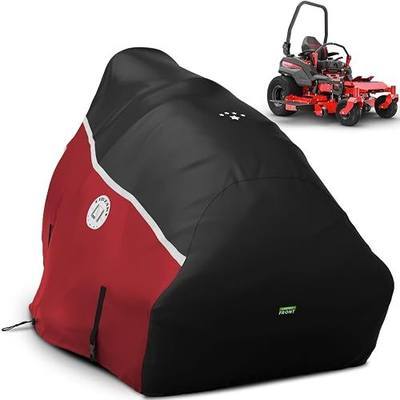 420D Zero Turn Mower Cover ,Waterproof 420D Marine Grade Fabric -Universal Fit for John Deer,Cub Cadet Zero Turn Up to 60" Lawn Mower Decks,Dimensions: 79" L X 46" WX 55" H-Red