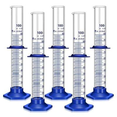 5PCS Graduated Cylinder Measuring Cylinder Thick Glass Lab Cylinders (100ML)