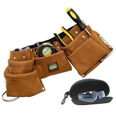 SparkJump Kids Brown Tool Belt, Adjustable Tool Belt for Toddlers and Kids, Dress-Up Construction Costume for DIY Woodworking and STEM Learning