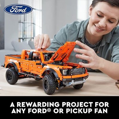 LEGO Technic Ford F-150 Raptor 42126 Model Building Kit; Enjoy an Immersive Build Recreating The Features and Functions of The Powerful Ford F-150 Raptor Pickup Truck (1,379 Pieces)