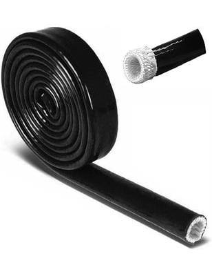 Fuel Line Heat Shield Insulation Wire Heat Shield Fuel Line Heat Shield Sleeve Fire Sleeve Silicone Coated Fiberglass Heat Protection for Automotive Hose Lines & Electrical Wiring 3/4" ID