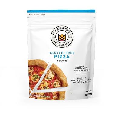 King Arthur Gluten Free Pizza Flour: Crispy Neapolitan-Style Crust - 32 Oz Box, Perfect for GF Baking, Celiac-Friendly, 00 Pizza Dough Mix