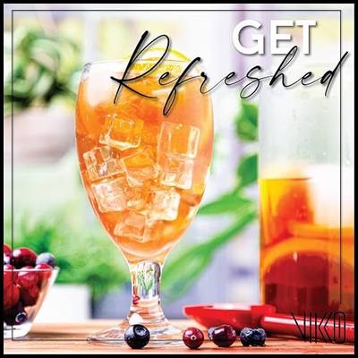 Vikko Classic Goblet Party Glasses, Iced Tea Glasses 20 Ounce, Set of 6 Goblets, Iced Tea and Water Goblets, Dishwasher Safe Durable Glassware