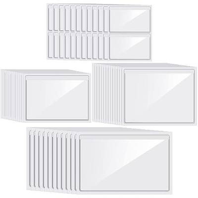 60 Pcs Clear Adhesive Pockets 4 Sizes Self Adhesive Index Card Pockets Self Photo Sleeves Business Clear for Planners and Binders