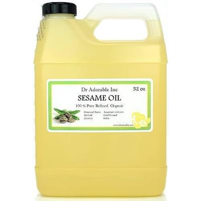 Dr Adorable - 32 oz - Sesame Seed Oil Refined - Pure Organic Cold Pressed
