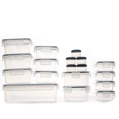 FILTA Food Storage Containers With Airtight Lids - 18 Stackable Plastic Containers With 18 Lids for Kitchen Storage 0rganization, Meal Prep, Lunch Containers