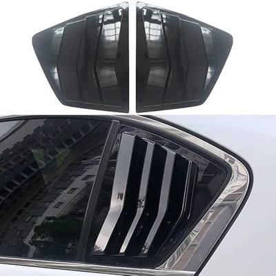 XITER 2pcs ABS Racing Style Rear Side Window Louvers Air Vent Scoop Cover for Honda Accord 9th Gen 2013 2014 2015 2016 2017 Sedan 4-Door(Black)