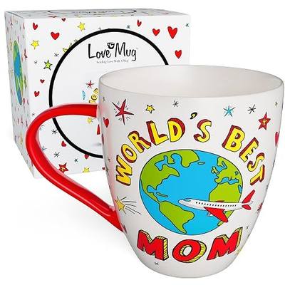 Love Mug: Mom Coffee Mug - Mothers Day Gift - Worlds Best Mom - 400ml