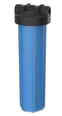 Pentair Pentek 150234 Big Blue Filter Housing, 1" NPT #20 Whole House Heavy Duty Water Filter Housing with High-Flow Polypropylene (HFPP) Cap, 20-Inch, Black/Blue