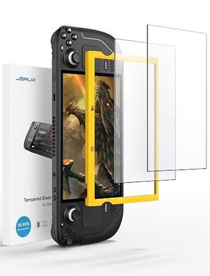 JSAUX 2-Pack Anti Glare Screen Protector for Steam Deck OLED/LCD | with Guide Frame, Easy to Install, Matte Finish, Full-Screen Coverage, 9H Glass, Anti-Fingerprint, Scratch Resistant