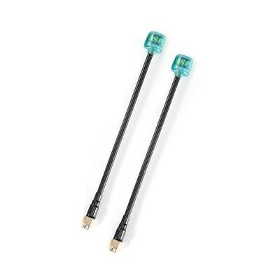 FlyFishRC 2pcs 150mm Osprey 5.8G-H-z LHCP RP-SMA Antennas 2.82dBi FPV HD Racing Drone Quad RC Radio Antenna (Blue)