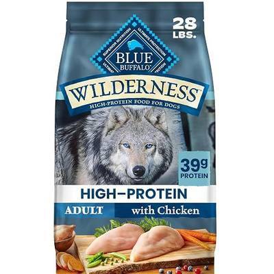 Blue Buffalo Wilderness Chicken Adult Dry Dog Food with Wholesome Grains + Antioxidant-Rich Fruits & Veggies, 39g Protein, Vibrant Energy for an Active Life, Made with Natural Ingredients, 28 lbs.