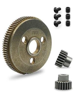 Spur Gear Set Steel 48P 86T Fit for 1/10 Traxxas Slash 2WD Rustler 2WD Stampede 2WD Parts with 19T 21T Pinions Gear Sets Replace 4686