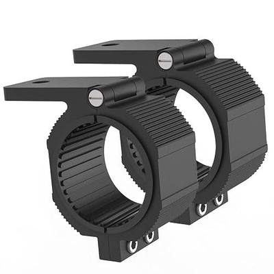 Audak 1 Pair Aluminum Mounting Bracket Kit Tube Clamp for 2.125 2.25 2.375 2.5 Inch Bullbar Roof Rack Roll Cage Horizontal Bar (2.1 to 2.5 Inch Adjustable)