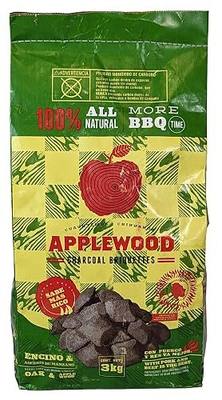 6.5lb Oak & Applewood Charcoal Briquettes - All Natural Wood Charcoal for Grilling - Premium BBQ Briquettes - Quick Light, Pure Hardwood - Long Burning, Rich Smoky Flavor - by Billy Buckskin