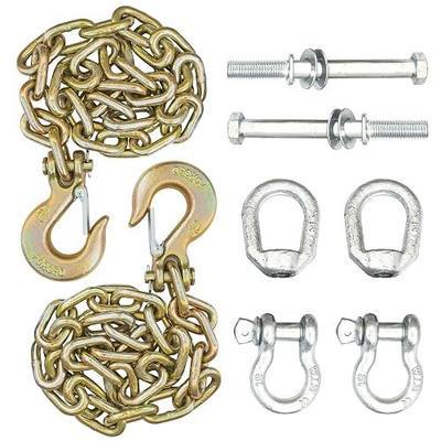 lifgarfe 5th Wheel Trailer Safety Towing Chain kit Ultimate Connection Safety Chains Fit for Universal Ultimate Fifth Wheel Connection(Rail or Gooseneck Version)