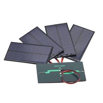 Micro Solar Panels with Wire, 5PCS 5V 200mA Photovoltaic Solar Cells Kit