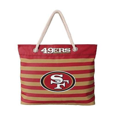 FOCO NFL Team Logo Nautical Stripe Tote Beach Bag