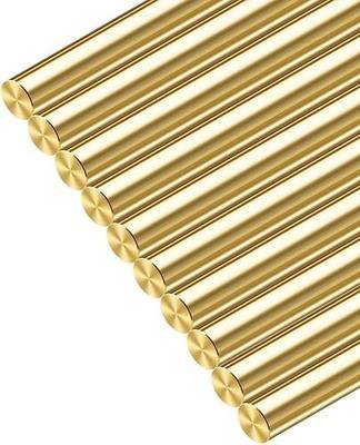 1/8 inch Brass Rods 1/8 x 12 in, 10 Pcs for Knife Making Knife Handles Pins Stock Knife Scale Solid Round Brass Rod Dowel Rivet Gunsmithing Crafts Modeling Hobby