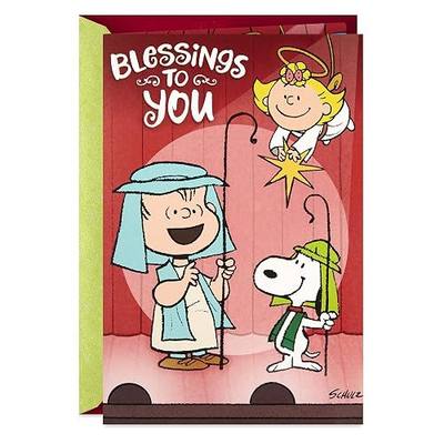 Hallmark Pop Up Religious Peanuts Christmas Card with Song (Blessings to You)