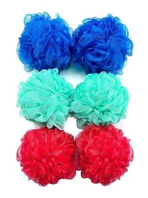 Amazon Basics Exfoliating Bath and Shower Loofah, Multicolor, Pack of 6