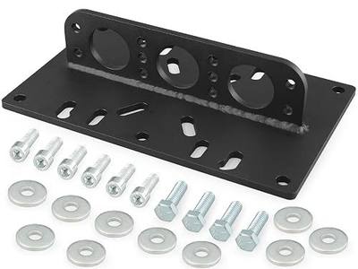JOYOKYOPK LS Engine Lift Plate SBC BBC,Black | Universal Engine Lift Plate Compatible with Ford 2,4 Barrel Spread Bore Carb